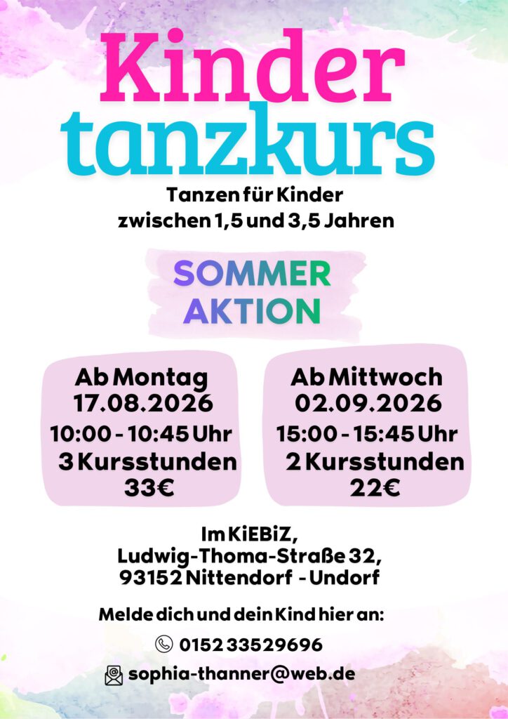 Kindertanz Schnupperkurse Flyer